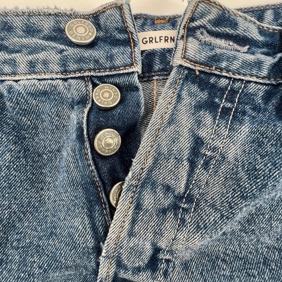 GRLFRND Jourdan Button Fly Distressed Cut Off Denim Jean Shorts Size 26 Women’s - Picture 7 of 8
